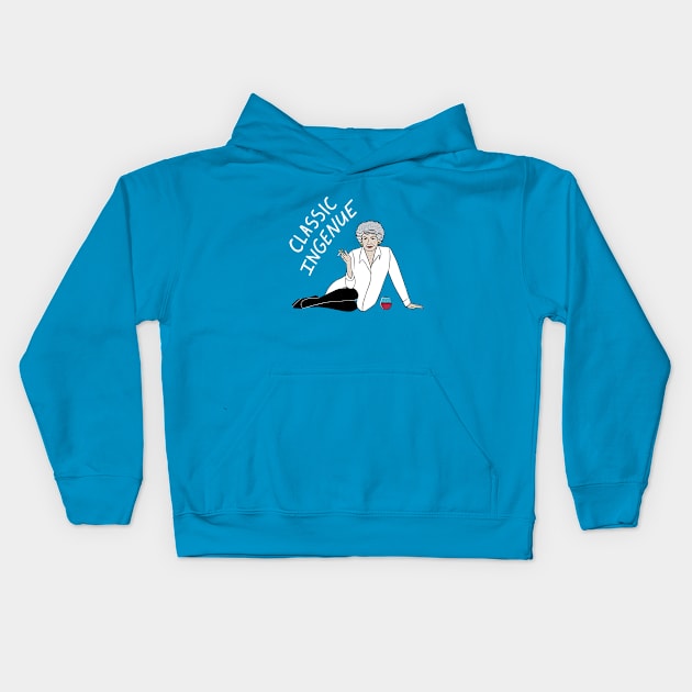 Elaine Stritch Kids Hoodie by Illustrating Diva 